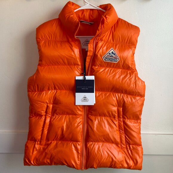NWT Pyrenex Puffin Orange John Unisex Sleeveless Down Jacket - Picture 5 of 16
